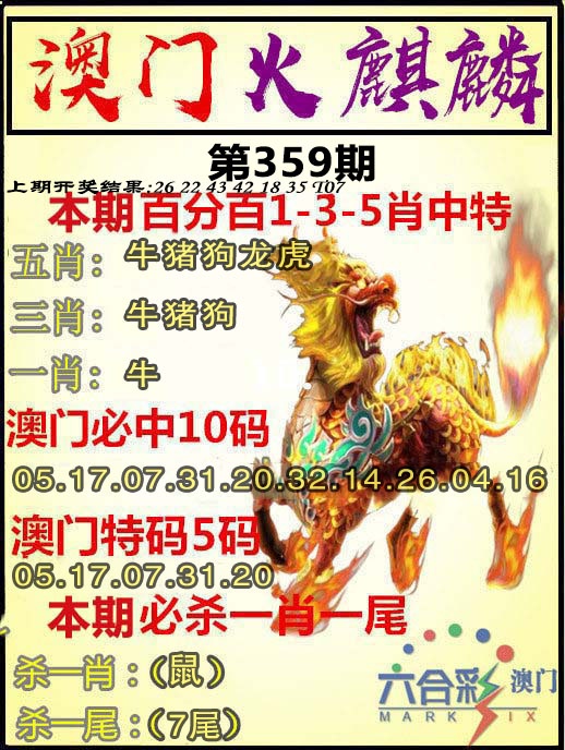 359期火麒麟[图]