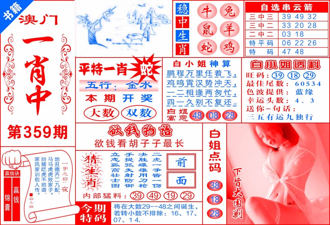 359期澳门锦囊宝典[图]