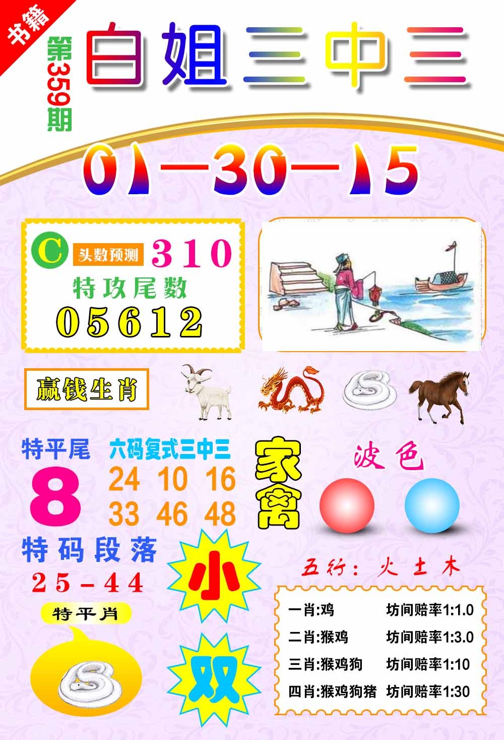 359期澳门白姐锦囊[图]