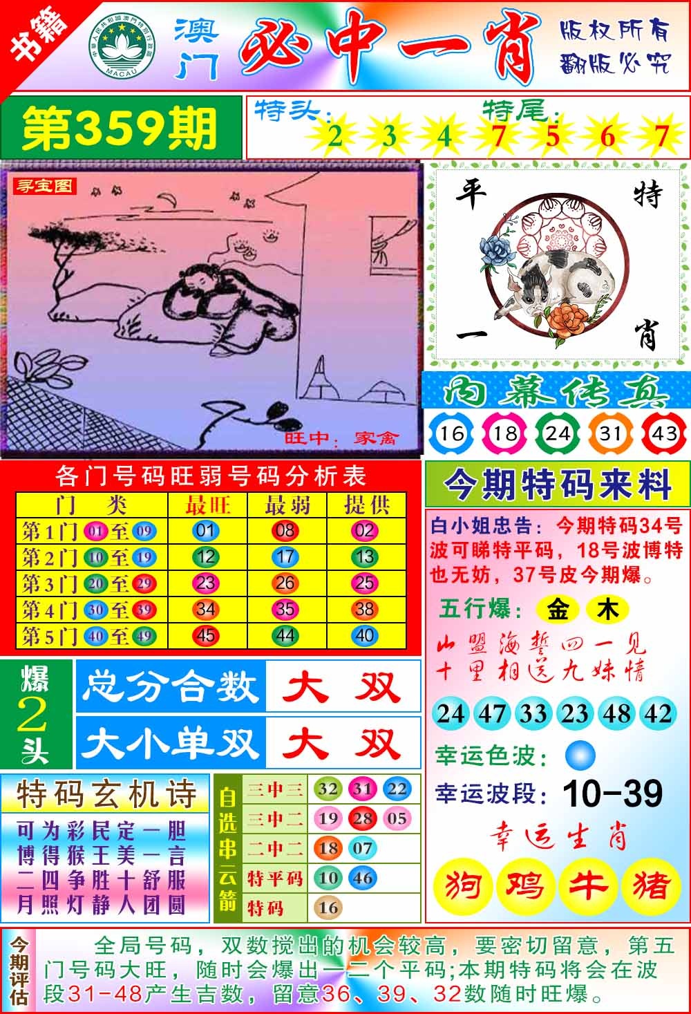 359期澳门玄机一特[图]