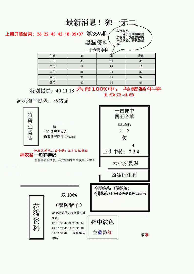 359期独一无二(正)[图]