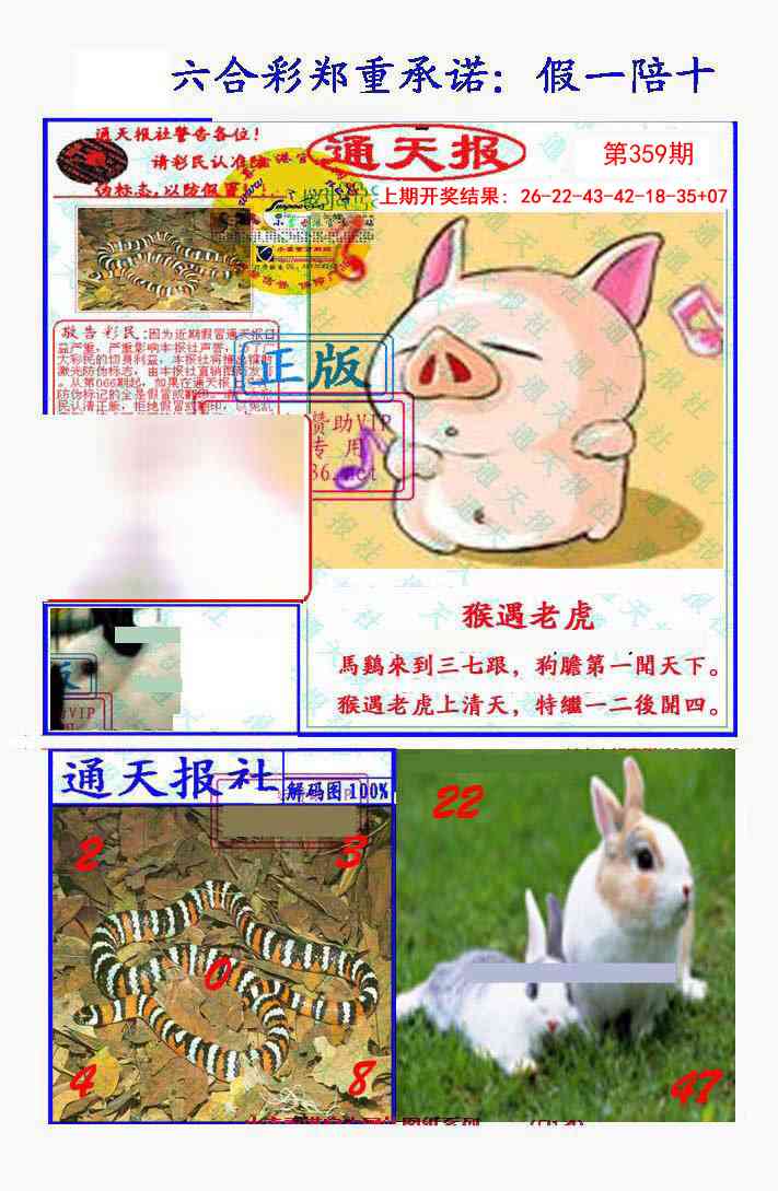 359期假一陪十通天报[图]