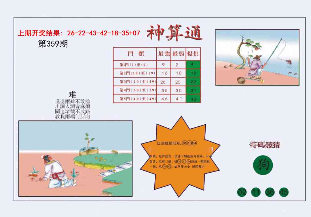 359期4-台湾神算[图]